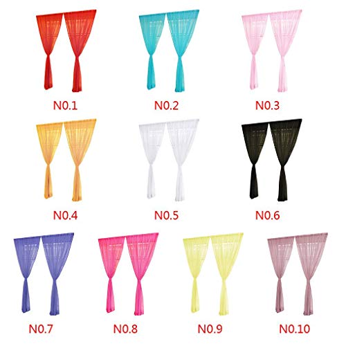 Babysbreath17 Sólido Boda del Color organdí decoración de la casa Puerta de la Ventana de Tul Gasa Cubre la Cortina de Gran Colorido Blanco 100 * 270cm