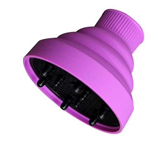 babysbreath17 Universal de Silicona Plegable del Ventilador Cubierta de Pelo del salón Rizado Secador de Pelo Plegable difusor de la Capilla púrpura 13.8 * 11.5cm