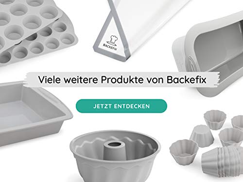 Backefix - Molde para 24 magdalenas (silicona, con asas, tamaño XXL)