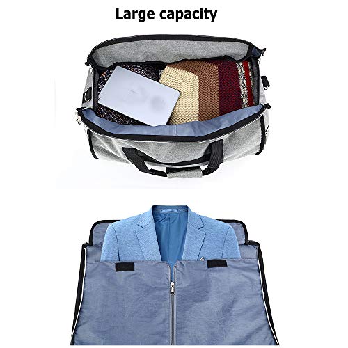 Backpack Bolsa de Lona multifunción,Bolsa de Deporte al Aire Libre Impermeable de un Hombro,Bolsa de Traje Plegable Antiarrugas de Negocios