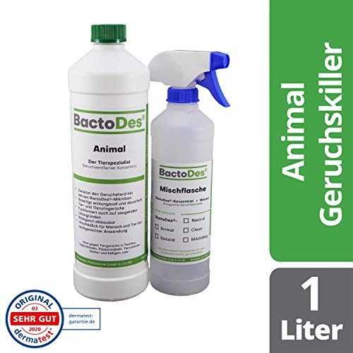 BactoDes Animal Animal Concentrate Odor Remover El limpiador probiótico neutraliza biológicamente los olores de mascotas, gatos, perros, etc.