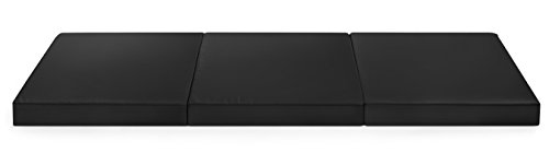 Badenia Bettcomfort Trendline, Colchón plegable para invitados con funda de microfibra, área de descanso de 196 x 65 cm, negro