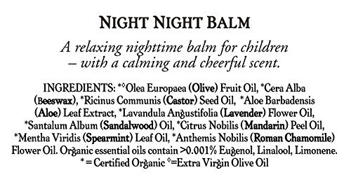Badger Noche Noche Bálsamo orgánico certificado Calmar Sweet Dream Bálsamo Para 21g Niños