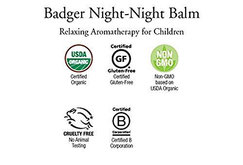 Badger Noche Noche Bálsamo orgánico certificado Calmar Sweet Dream Bálsamo Para 21g Niños
