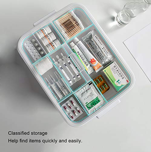 BAFFECT Caja de almacenamiento de doble capa de primeros auxilios