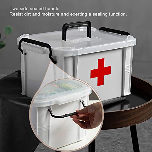 BAFFECT Caja de almacenamiento de doble capa de primeros auxilios