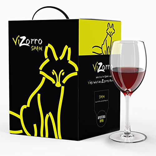 Bag in Box 10L I Vino Tinto Recomendado caja de vino tinto con grifo I Uvas Seleccionadas Vino de la Tierra de Castilla y León Con un Sabor Suave , Agradable y Vivo I Vizorro Tinto Tempranillo