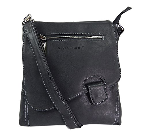 Bag Street Bolso de Hombro para Mujer Negro Grande