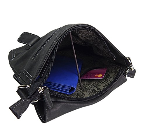 Bag Street Bolso de Hombro para Mujer Negro Grande