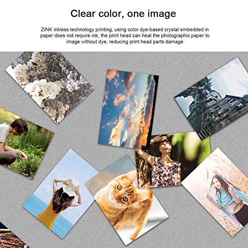 Bainuojia ZIP - Impresora de fotos para smartphone (iOS y Android), impresión inmediata, Bluetooth, sin tinta Zink Solo 50 papeles.