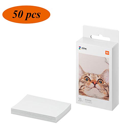 Bainuojia ZIP - Impresora de fotos para smartphone (iOS y Android), impresión inmediata, Bluetooth, sin tinta Zink Solo 50 papeles.