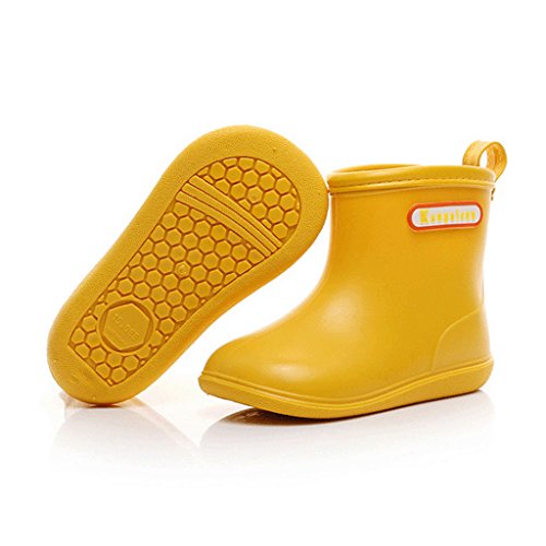BAIYOU bebé de goma para niños Botas de lluvia impermeable botas de agua Wellington para 2 – 6 años