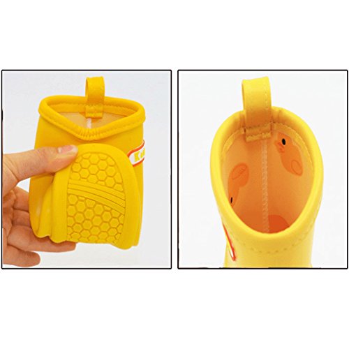 BAIYOU bebé de goma para niños Botas de lluvia impermeable botas de agua Wellington para 2 – 6 años