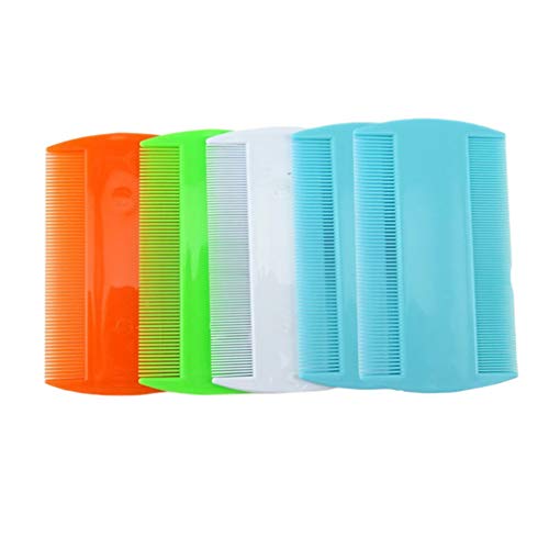 Balacoo 5pcs peines para piojos de pulgas peines para el Cabello para Mascotas Remedios de Salud de Doble Cara garrapatas repelentes Perros Gatos (Color Mixto)