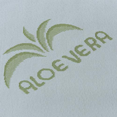 Baldiflex Pack de 2 Almohadas de Látex Perforada Modelo Jabón 70x40 Massage Ultra Transpirable Funda 100% Aloe Vera Extraíble y Lavable