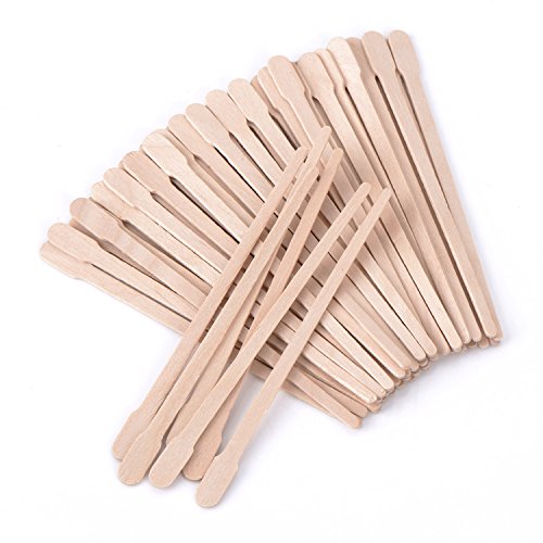 Ballena 400 piezas barras de cera aplicador de cera espátulas pequeñas madera Craft – Varillas para pelo cejas eliminación