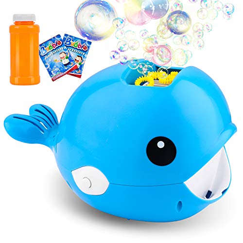 balnore Máquina de Burbujas Portátil, Automatic Maquina Burbujas máquina, soplador de Burbujas Alimentado por batería (batería Not incluida) para niños pequeños, Juguetes Ideales para niños