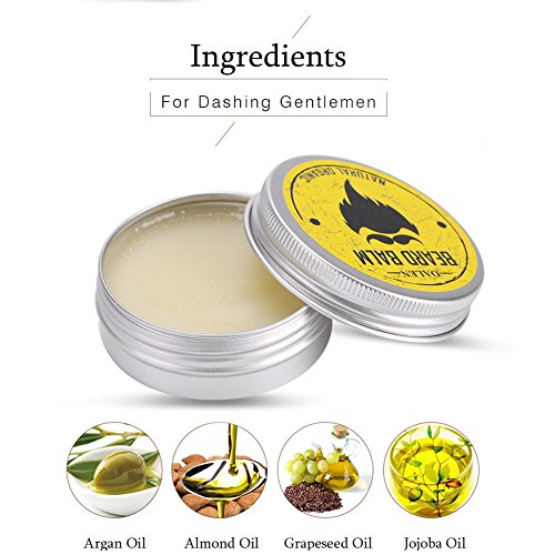 Bálsamo de barba premium fuerte cera de bigote acondicionador de barba profunda natural orgánico barba suavizante para el cuidado del cabello y crecimiento