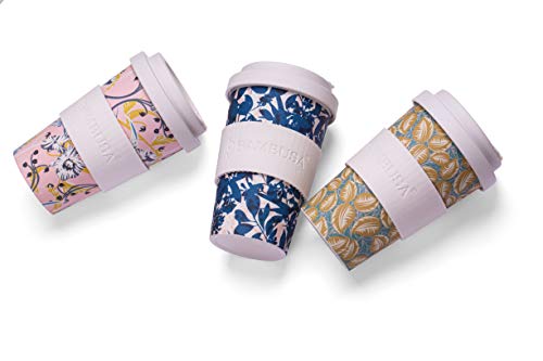 Bambusa Taza de café de bambú Taza Reutilizable del Viaje de Eco Friendly | Bolsa Gratis incluida