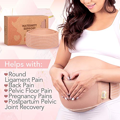 Banda De Maternidad Para El Embarazo - Cinturón De Soporte Para Embarazo Suave & Transpirable - Bandas De Soporte Pélvico