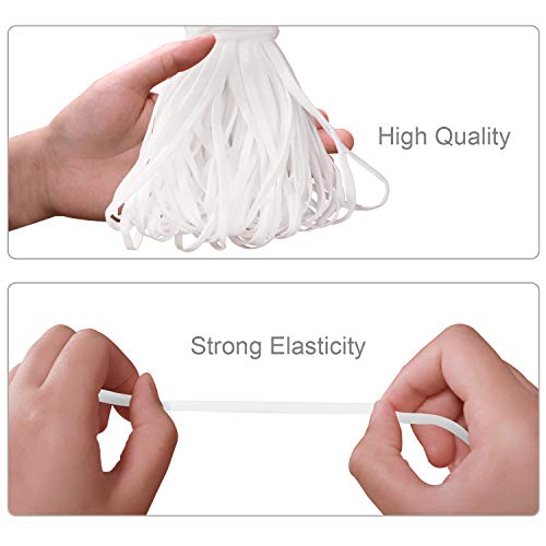 Bandas elásticas Correas elásticas Cordón Elástico Cuerda elástica para “hazlo tú mismo” Ropa Hacer, Costura Tejido y Artes y manualidades (30M, 5mm)