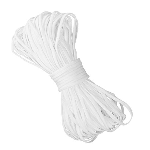 Bandas elásticas Correas elásticas Cordón Elástico Cuerda elástica para “hazlo tú mismo” Ropa Hacer, Costura Tejido y Artes y manualidades (30M, 5mm)