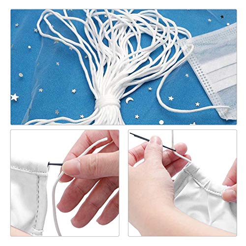 Bandas elásticas Correas elásticas Cordón elástico redondo Elástico Cuerda elástica para “hazlo tú mismo” Ropa Hacer, Costura Tejido y Artes y manualidades (50M, 3mm)