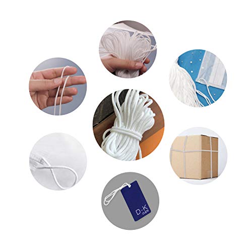 Bandas elásticas Correas elásticas Cordón elástico redondo Elástico Cuerda elástica para “hazlo tú mismo” Ropa Hacer, Costura Tejido y Artes y manualidades (50M, 3mm)