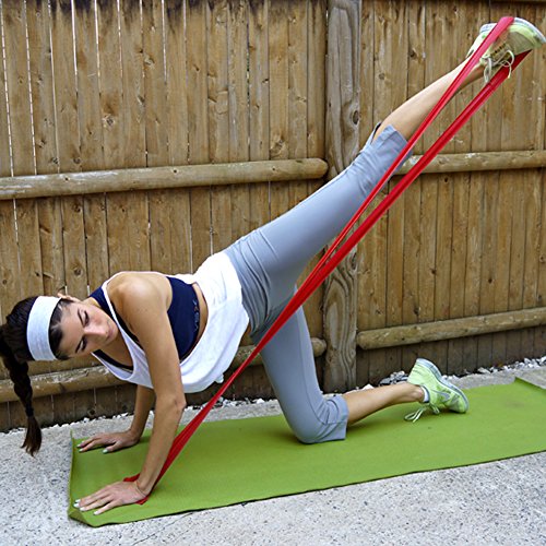 Bandas Elásticas Resistencia Ejercicio Set de 6 - Látex Natural Fitness Bandas para Ejercicio y Terapia Física, Pilates, Yoga, Rehab, Mejorar la Movilidad y la Fuerza