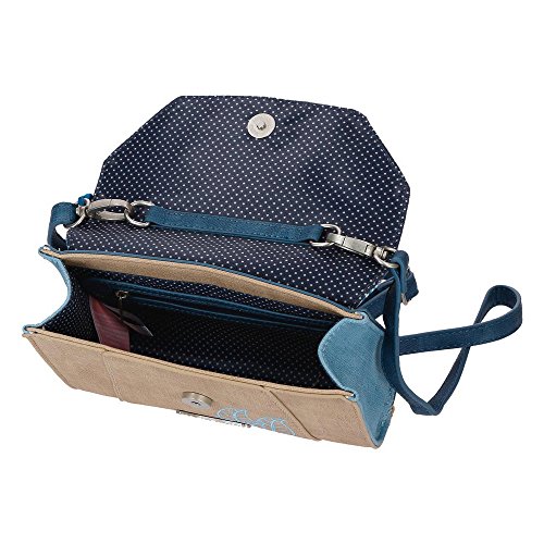 Bandolera Catalina Estrada Faisan tipo sobre Azul