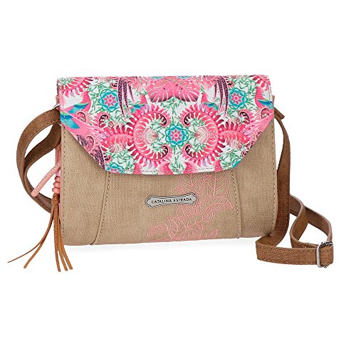 Bandolera Catalina Estrada Faisan tipo sobre Beige