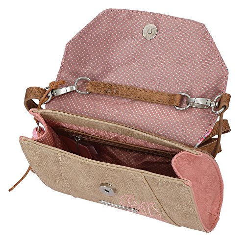 Bandolera Catalina Estrada Faisan tipo sobre Beige