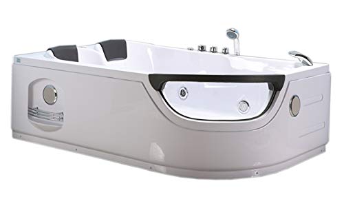 Bañera hidromasaje Model LUNA 120 x 180 cm Bañera de esquina spa hidromasaje Piscina Spa Terapia luz de colores Para 2 NUEVA
