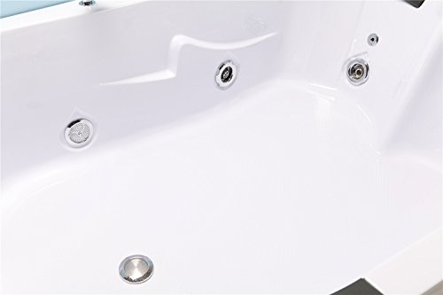 Bañera hidromasaje Model LUNA 120 x 180 cm Bañera de esquina spa hidromasaje Piscina Spa Terapia luz de colores Para 2 NUEVA