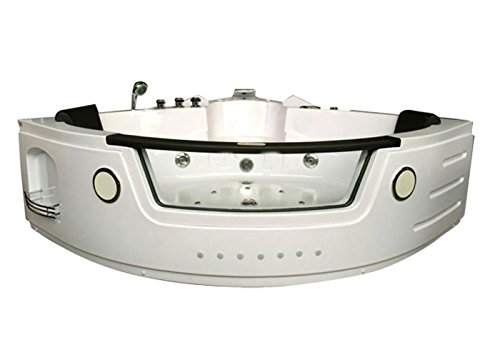 Bañera hidromasaje Model Sant'Angels 140 x 140 cm Bañera de esquina spa hidromasaje Piscina Spa NUEVA Terapia luz de colores para 2