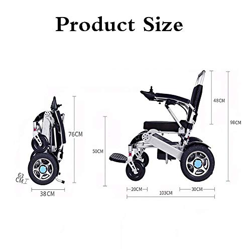 BANGERAN Silla de ruedas eléctrica de aluminio plegable