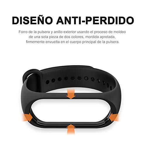 BANGTING 15 PCS Correa Compatible con Pulseras Xiaomi Mi Band 3/4, Correas para Fundas Mi Fit Band 4 My Band 3 Inteligente Funda Miband3 Pulsera Reloj Silicona Banda Reemplazo