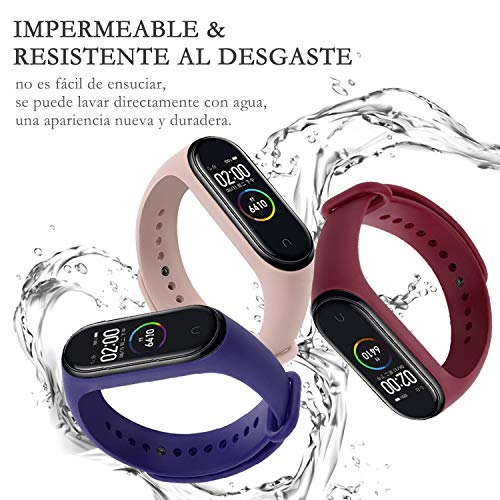 BANGTING 15 PCS Correa Compatible con Pulseras Xiaomi Mi Band 3/4, Correas para Fundas Mi Fit Band 4 My Band 3 Inteligente Funda Miband3 Pulsera Reloj Silicona Banda Reemplazo