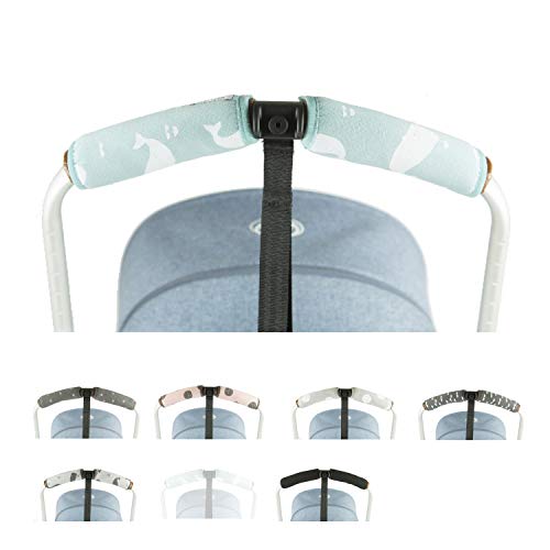 BAOBABS BCN Funda Manillar para Carrito o Silla de Paseo Bebe WHITE WHALES | Empuñaduras Acolchadas para Cubir el Asa de la Sillita de Paseo de Los niños | Máxima Calidad | Hecho en España