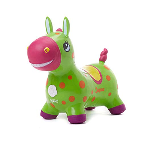 Baobe Horse Ride On, Caballo para Saltar Bomba Inflable Incluida, Caballo Inflable, Caballo de Salto para Niños con el Mejor Caucho Ecológico (Verde)
