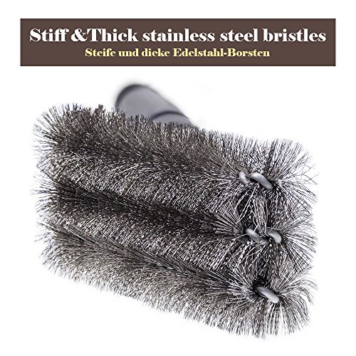 Barbacoa Cepillo, 3 En 1 BBQ Grill Cepillo Con El Acero Inoxidable Cerdas De Alambre De Acero Para Carbón Vegetal y Parrilla Eléctrica Barbacoas Al Aire Libre, de Jardín, de Camping Y De Sobremesa