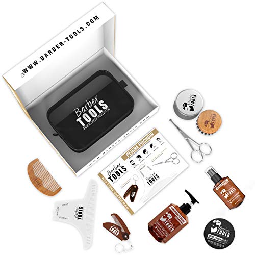 ✮ BARBER TOOLS ✮ Kit / Set / Estuche de arreglo y cuidado de la barba y afeitarse | Cosmético Made in French
