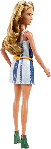 Barbie Fashionista - Muñeca con coletas y vestido brillante (Mattel FXL48)