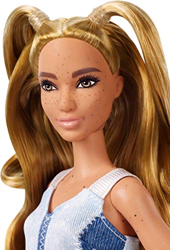 Barbie Fashionista - Muñeca con coletas y vestido brillante (Mattel FXL48)
