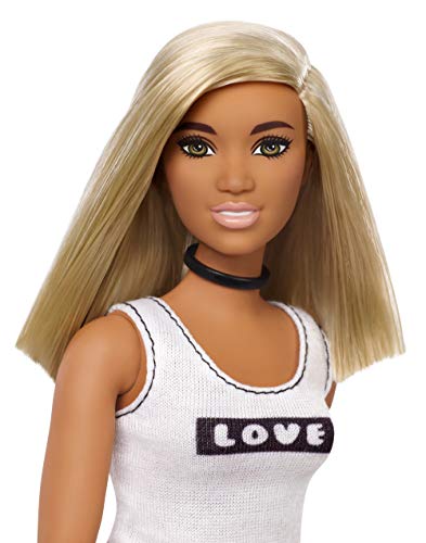 Barbie Fashionista - Muñeca con pelo liso y falda con volantes (Mattel FXL51)