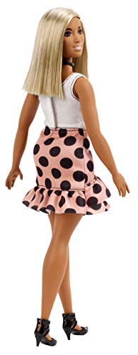 Barbie Fashionista - Muñeca con pelo liso y falda con volantes (Mattel FXL51)