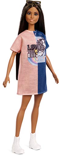 Barbie Fashionista - Muñeca morena pelo largo (Mattel FXL43)
