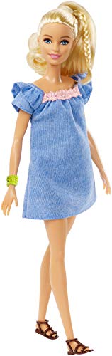 Barbie - Muñeca Fashionista Rubia con Modas, Multicolor (Mattel FRY79)