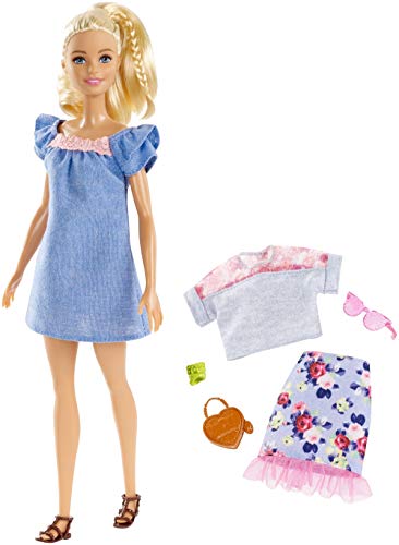 Barbie - Muñeca Fashionista Rubia con Modas, Multicolor (Mattel FRY79)