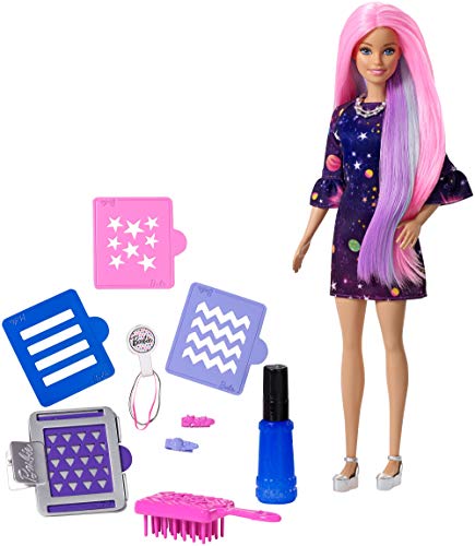 Barbie Surprise Muñeca Fashionista, Peinados de Color, Multicolor (Mattel FHX00)